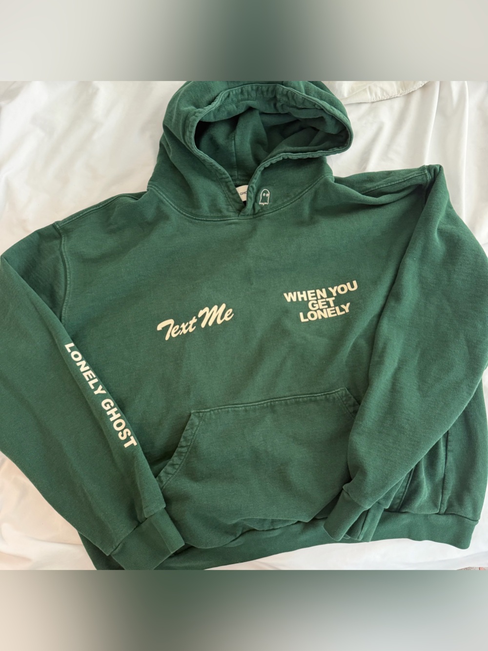 Lonely Ghost TMWGL Hoodie in Forest Green